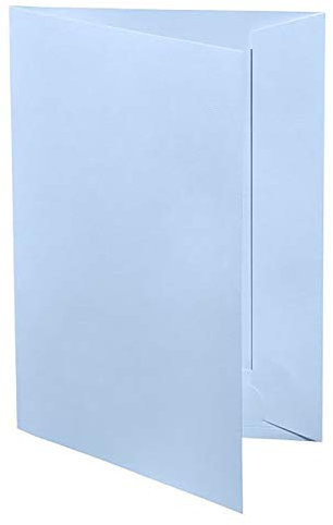 18 Stück Artoz Präsentationsmappen für DIN A4 - Pastellblau (Hellblau) - gerippter Karton - 220 g/m² - 220 x 310 mm - hochwertige Bewerbungsmappen