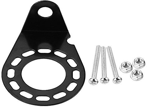 Hlyjoon Tow Hitch Bracket for 7/13 Pin Caravan Towing Trailer Connector Socket - High-Strength Metal, Gloss Black Finish, Easy Installation