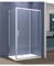 Box doccia a 2 lati porta scorrevole con lato fisso cabina profilo cromato cristallo trasparente 6 mm altezza 195 (70 x 170)
