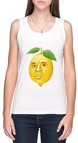Cuando Vida Da Tú Limones De Tirantes Camiseta Mujer Blanco