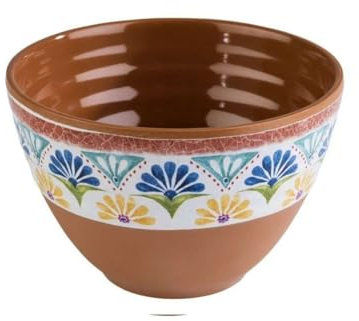 APS 84687 Schale „Arabesque“, Melamin Schale 10 cm Durchmesser, Höhe 6 cm, Innen Dekor: Spanisches Design, Außen Dekor: Terrakottaoptik, 0,2 Liter