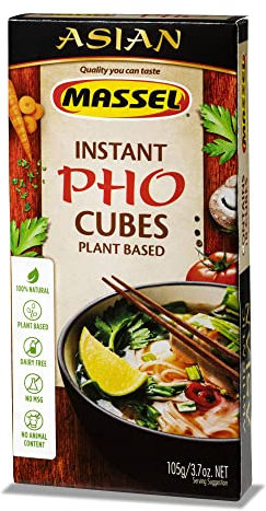 Massel Asian Cubes, Plant Based & Gluten-Free Instant Broth Cubes, Pho Flavour, 6 x 105g Pack