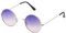 Ultra Monture Argentée avec Verres Violet À Rose Lunettes de Soleil Rondes UV400 pour Hommes et Femmes – Petite Lunettes Rondes Rétro Unisexes avec Charnières Confortables à Ressort