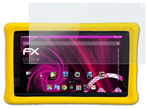 atFoliX Glasfolie kompatibel mit Pebble Gear Toy Story 4 Kids Tablet Panzerfolie, 9H Hybrid-Glass FX Schutzpanzer Folie