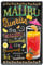 Malibu Sunrise Cocktail Rezept Blechschild - Retro Deko Schild - Metallschild zur Dekoration von Küche Beach Bar Pub Kellerbar Lounge Kneipe - Anleitung zum Cocktail Longdrink Mixen - 20x30cm