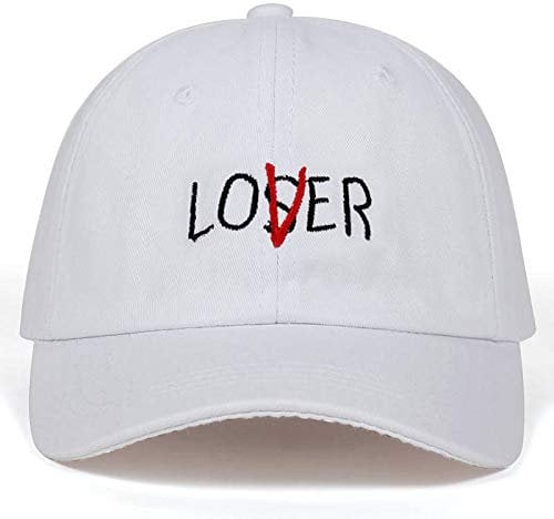 ShFhhwrl Baseball Kappe Fashion Lover Baseballmütze Unisex-Stickerei 100% Baumwolle Verstellbare Snapback Hip Hop Hüte Hochwertige Weiß