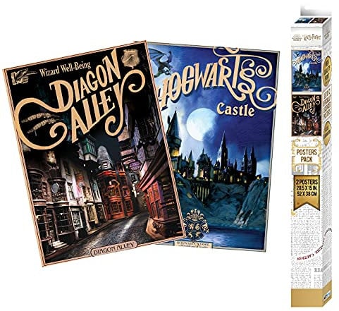 ABYSTYLE - HARRY POTTER - Set 2 Chibi Posters - Retro Poudlard&Diagon (52x38cm)