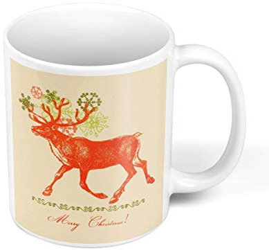 Fabulous Mug Céramique Renne de Noel Merry Christmas Pere Noel Cadeau Neige