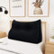 Johnear Rückenkissen Bett Keilkissen Sofa Rückenlehne Lesekissen, Lehnenkissen Dreieckige Kopfkissen Lendenkissen mit abnehmbarem Samt Bezug （Schwarz, 80cm
