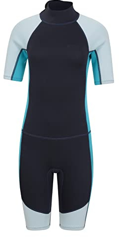 Mountain Warehouse Shorty 2,5/2 mm Neoprenanzug Damen | Verstellbarer Halsausschnitt, Flachnähte für hohen Komfort, Leichtgängiger Reißverschluss mit Zugband, für Strand & Surfen