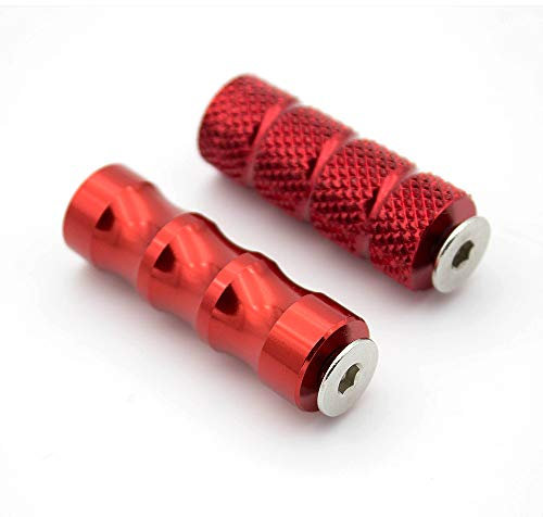 Repose-pieds de frein pour moto avec trou de 6 mm - Universel - Rouge