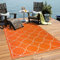 Muratap Outdoor Teppich Wetterfest - Berlin - Modern Teppich für Innen und Außen Garten Balkon Terrasse Küche Wohnzimmer Badezimmer - Große: 60x110 cm - Farbe: Orange Terra