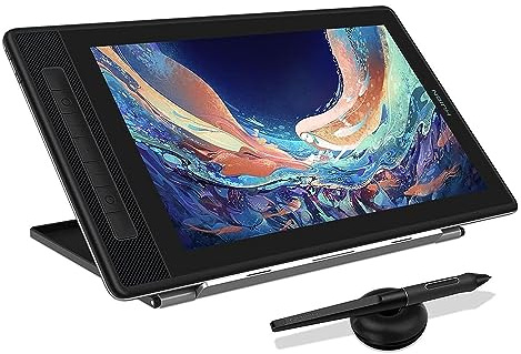 Huion Kamvas Pro 16(2.5K) IPS Panel QHD LCD Grafiktablett 43.62cm x 24.73cm, 8192 Stufen Druckempfindlichkeit, 145% sRGB, 5080LPI, 2560x1600 2.5K QHD+ Auflösung (HUGT1602)