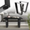 ML-Design 2er Set Tischbeine Trapez 40x43 cm, Industrial, Profil 8x2cm, Stahl pulverbeschichtet, geneigt, Metall Tischgestell Tischkufen Tischuntergestell Möbelfüße Bankkufen Bankgestell Bankbeine