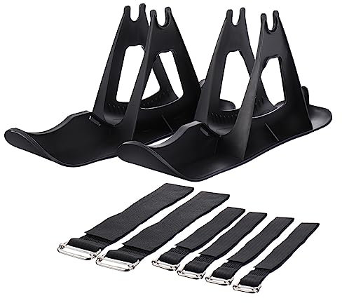 BESPORTBLE 2stücke Laufrad-ski Für Junge Mädchen Reifen Laufrad-skiboard Mit Gurten Komfortabel Und Einfach Zu Montieren Strapazierfähiges Kunststoffmaterial