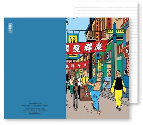 Notebook Tintin and Snowy in The Tuk Tuk The Blue Lotus 12,5x20cm (54384)