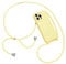 Emlivi Mobile Phone Lanyard Case for iPhone 12 Pro, Necklace Mobile Phone Case with Cord for Hanging, Soft Silicone Shoulder Strap, TPU Cover with Strap, Chain Case for iPhone 12 Pro, Yellow