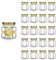 Espirito Rebelde 20x Petit Pot de Miel Hexagonal avec Couvercle 45ml - Idéal pour la Conservation de Miel, Confiture, Épices, Yaourt
