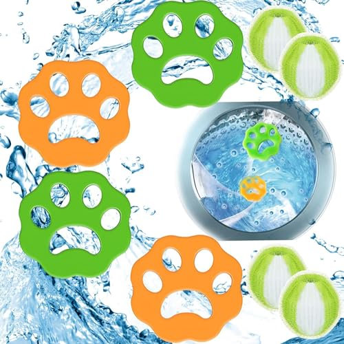 Acchiappa Peli Per Lavatrice,8PCSPalline Lavatrice Cattura Peli,Palline Cattura Peli Animali Lavatrice,Cattura Peli Lavatrice,Palline Raccogli Peli Animali per Lavatrice,per Rimuovere Peli Domestic