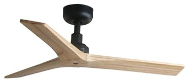 FARO BARCELONA 34284 - KLIM S Ventilador negro/madera roble