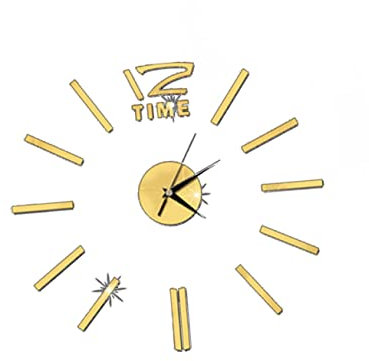 WOFASHPURET Große Wanduhren Spiegel Für Design Frameless Leise Uhr Mit Selbstklebenden Wandstickern Für Stilvolle Raumdekoration