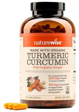 NatureWise Curcumin Turmeric 2250mg - 95% Curcuminoids & BioPerine Black Pepper Extract for Advanced Absorption - Daily Joint and Immune Health Support - Vegan, Non-GMO, 360 Count[120-Day Supply