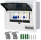 CHENGPI Coffret Electrique Etanche, Boitier Etanche Electrique Exterieur avec Mini - Disjoncteur 2P AC et Interrupteur de Fuite 1P + N,Tableau Electrique 1 Rangée 8 Modules avec Zéro Ligne de Terre