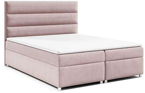Best For Home - Boxspringbett | Trinity K1 Lux - mit Bettkasten | Bett mit matratze und Topper | Polsterbett | Doppelbett mit Stauraum | 180x200 mit Lieferung