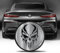 Biomar Labs Motorhaube Kofferraum Plakette Abzeichen 74 mm Kompatibel mit BMW Emblem 51148219237 Totenkopf Schädel EZ 7