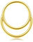 BodyBonita 18G Septum Piercing Klicker - 316L Edelstahl Nasenring für Frauen Männer Nasenpiercing Dangle Ohrringe Hoop Knorpel Conch Piercing Schmuck Tragus Daith Helix Gold 8 mm Crescent Layered