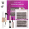 Ocean Pearl Cluster Lashes Kit 144PCS Individual Eyelashes 10-16mm DIY Lash Extension Kit with Strong Hold Eyelash Glue Natural Lash Clusters D Curl Eyelash Extension Kit with Bond and Glue-DM28