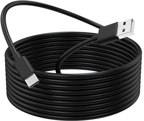 Zosvoses USB-C Ladekabel Kompatibel mit Xbox Series X/Series S Controller, PS5/PS5 DualSense Controller, Switch/Pro/Lite Controller, Steam Deck, Schwarz (3.0 m)