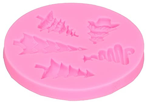 Fond, Weihnachtsbaum-Silikon-Fond, Schokolade, Zum Selbermachen, Backen für Bäckerei, Zuhause, Küche, Weihnachtsbaum-Fondant (Rosa)