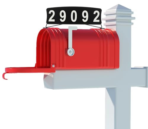 IVWVI Metal Mailbox Numbers, Double sided House Numbers plaque for Outside, Waterproof, Horizontal & Vertical Mounted Address Sign for Street Yard Home(metal)