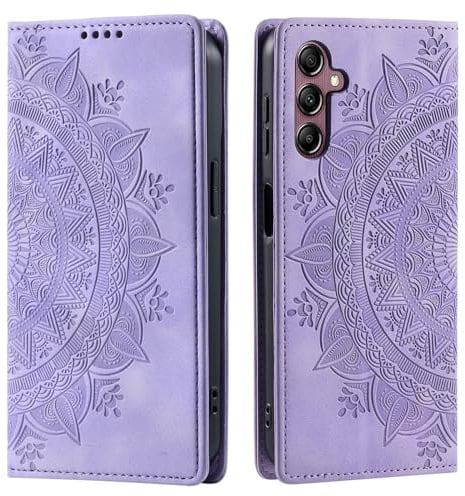 CASEONJAN Coque pour Samsung Galaxy A56 5G, Premium Étui Housse en Cuir PU de Protection avec [Porte Cartes], Clapet Folio Portefeuille pour Samsung A56 5G (Vintage Violet)
