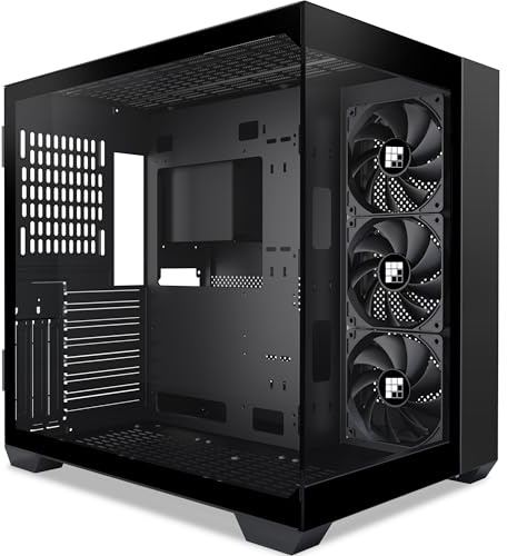 FOIFKIN F301 PC Gehäuse - Vorinstallierte 3 ohne RGB-Lüfter, ATX Mid-Tower Gaming PC Gehäuse, mit Type-C(Schwarz, F301)