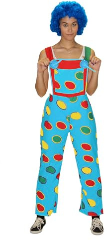 Foxxeo Clown Latzhose Clown Kostüm Zirkus Narr für Damen S - XXXL