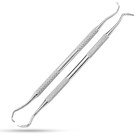 SMI Nagelheber & Eckenheber 2-tlg Fußpflege Set, 17 cm Edelstahl, Exkavator für Pediküre, Zehennägel & eingewachsene Nägel, Profi Fusspflege
