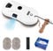 Window Cleaning Robot with Water Spray, Electric Robot Window Cleaner with 2800Pa Suction,Smart Edge Detection & Remote Control, Intelligent Navigation Robot Vacuum Cleaner for Windows Glass, 4 Cloths