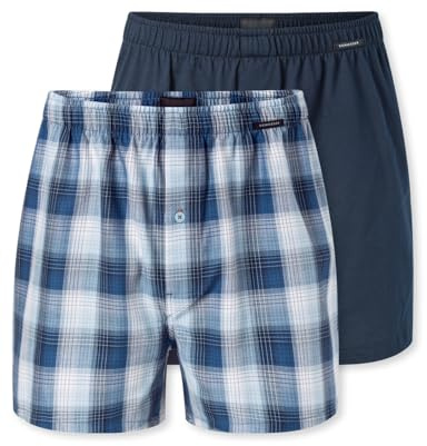 Schiesser Herren 2 Pack Boxershorts Baumwolle Jersey weich Multipack - Jerseyboxer