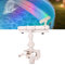 Tnfeeon Fontana per Piscina Fuori Terra con Luci a LED, Cascata, Spruzzo Rotante a 360 Gradi, Decorazione per Piscine Esterne, Materiale in PVC, 31,5x45 Cm