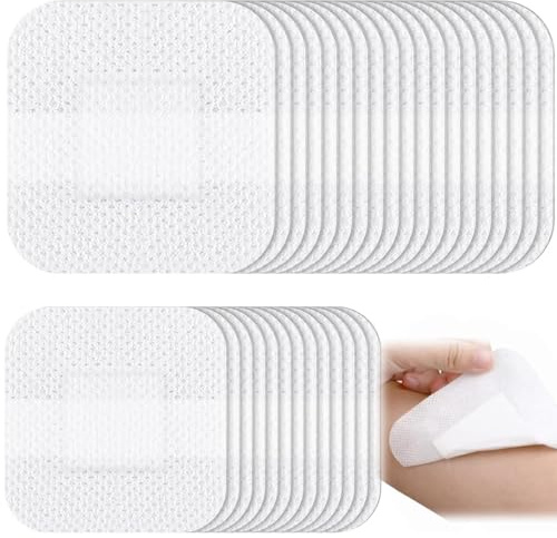 40 Pcs Self Adhesive Dressings, 10X10cm Large Plasters, Breathable Plasters, Sterile Adhesive Dressings for Wounds Sterile Strips Wound Dressings