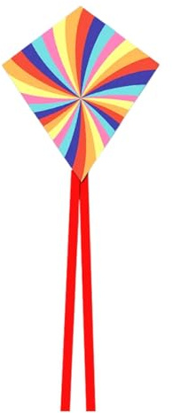 TISHITA Triangulaire, Coloré, pour Enfants, Montage Facile, Amusant avec des Tiges en Fibre de Verre, Poche in, Cerf-Volant