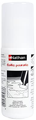 Nathan - Accessoire pour puzzles enfants et adultes - Colle à puzzle liquide avec applicateur - Colle transparente prête à l'emploi - 100 ml - pour coller jusqu'à 2 puzzles de 1000 pièces - 17933