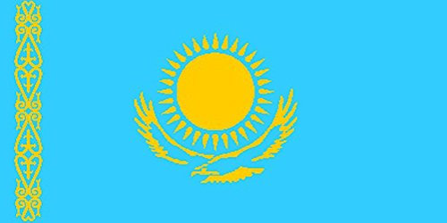Bandera de Kazajstán de 1,5 x 0,9 m