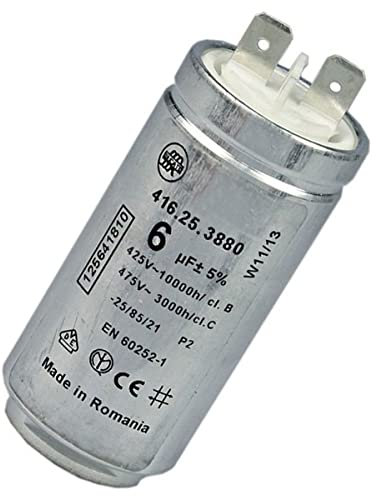 Condensateur 6mF d'origine Machine à laver, Lave-linge 1256418102 ELECTROLUX Machine à laver, Lave-linge 1256418102 ELECTROLUX