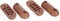 Bulk Hardware bh05103 WC-Sitz Puffer, 60 x 22 x 12 mm – braun, Set 4 Stück