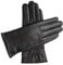 Downholme – Klassische Lederhandschuhe mit Innenfutter aus Kaschmir – für Damen (Schwarz, M)