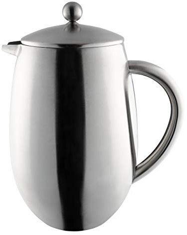 Café Olé BFD-06S cafetière ronde à double paroi en acier inoxydable 18/10 – fini satiné, 6 demi-tasses