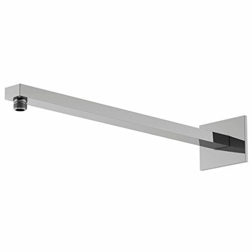 Steinberg Serie 120 Premium Brause-Arm, hochwertige Brause-Halterung zur Wand-Montage mit 400 mm Ausladung, eckig, Hochglanz poliert, in Chrom